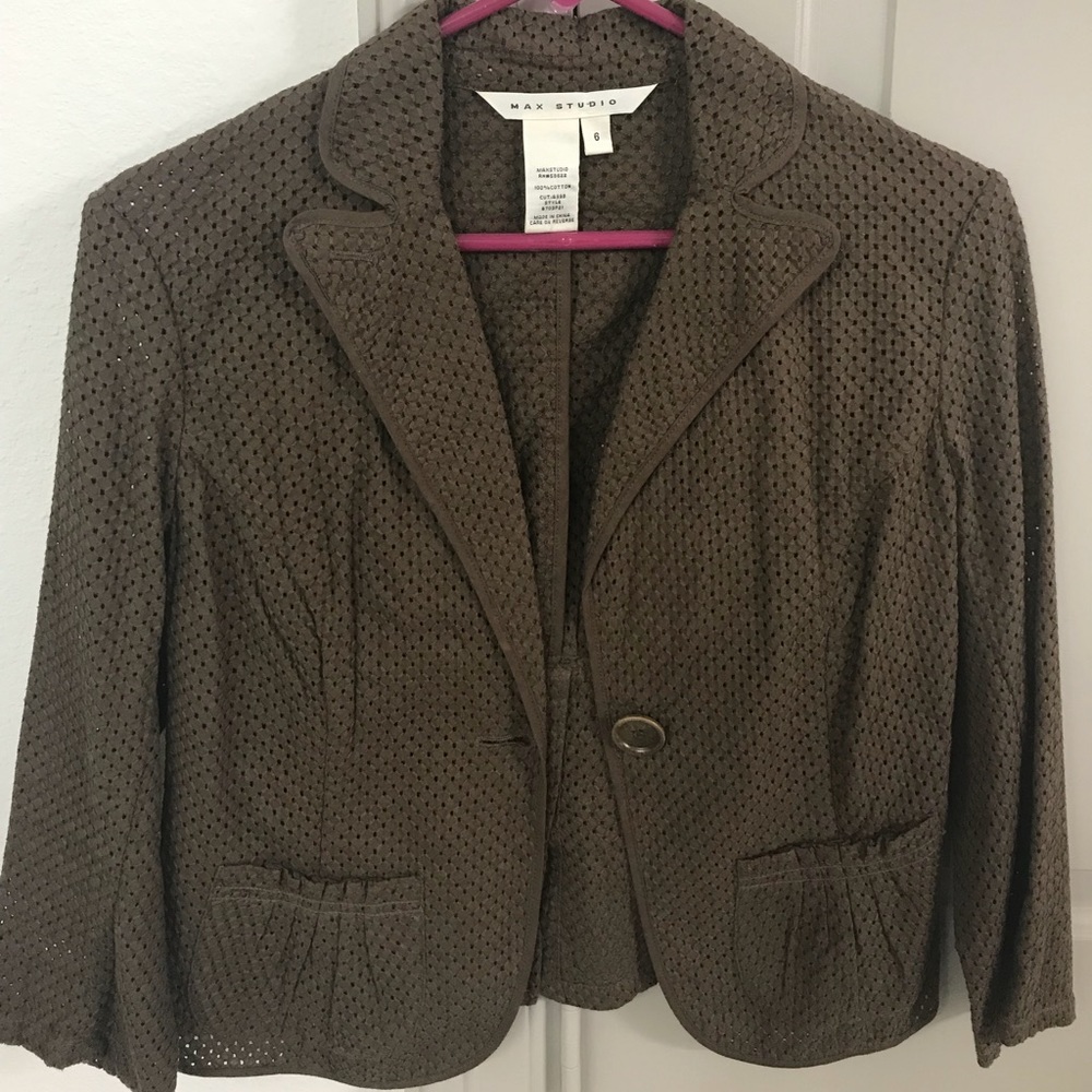 Eyelet Blazer- Max studio